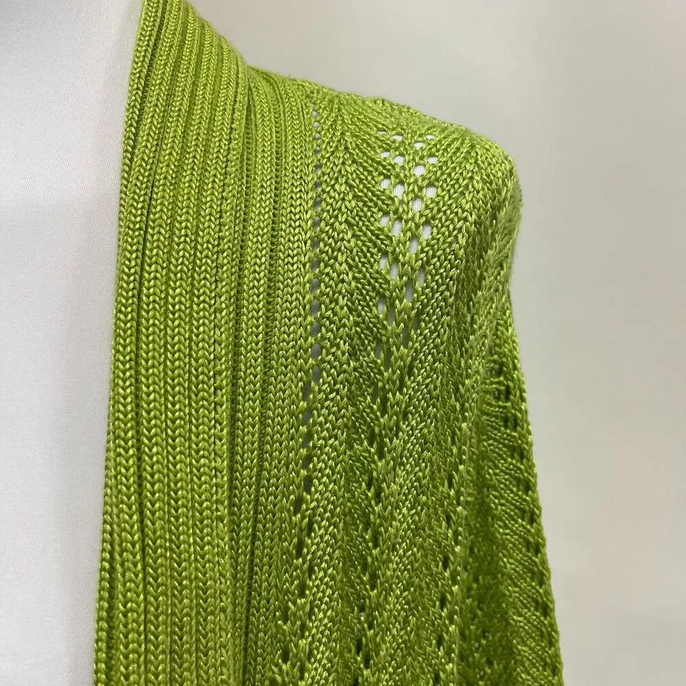 Peter‎ Nygard Open Front Cardigan Sweater Size 1X Green NWT